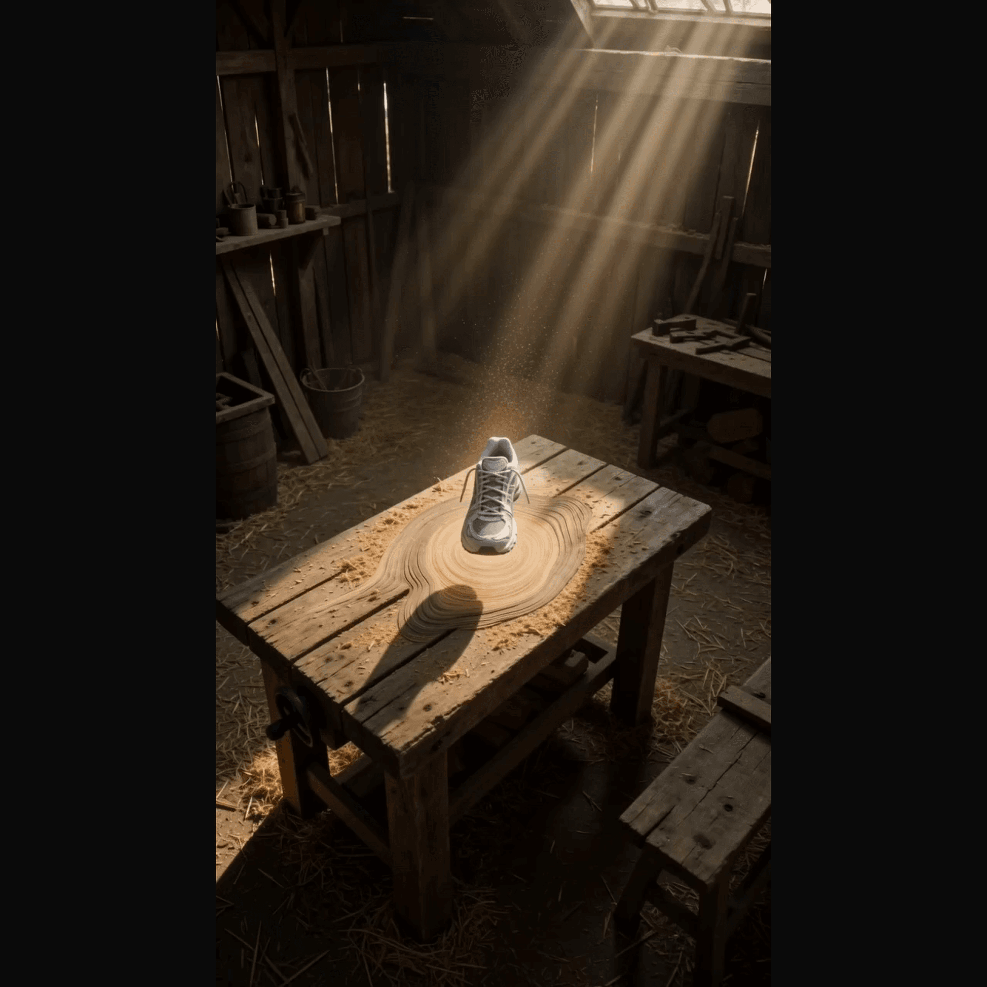 Cinematic barn shot still